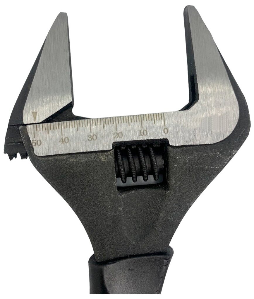 Разводной сантехнический ключ с тонкими губками 10" 50 мм ширина захвата - фотография № 3