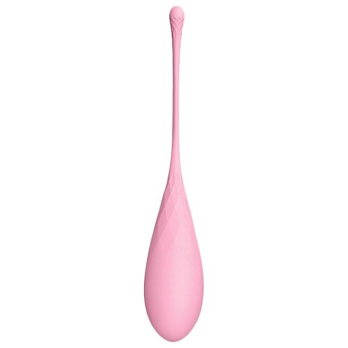 Нежно-розовый каплевидный вагинальный шарик со шнурком, нежно-розовый