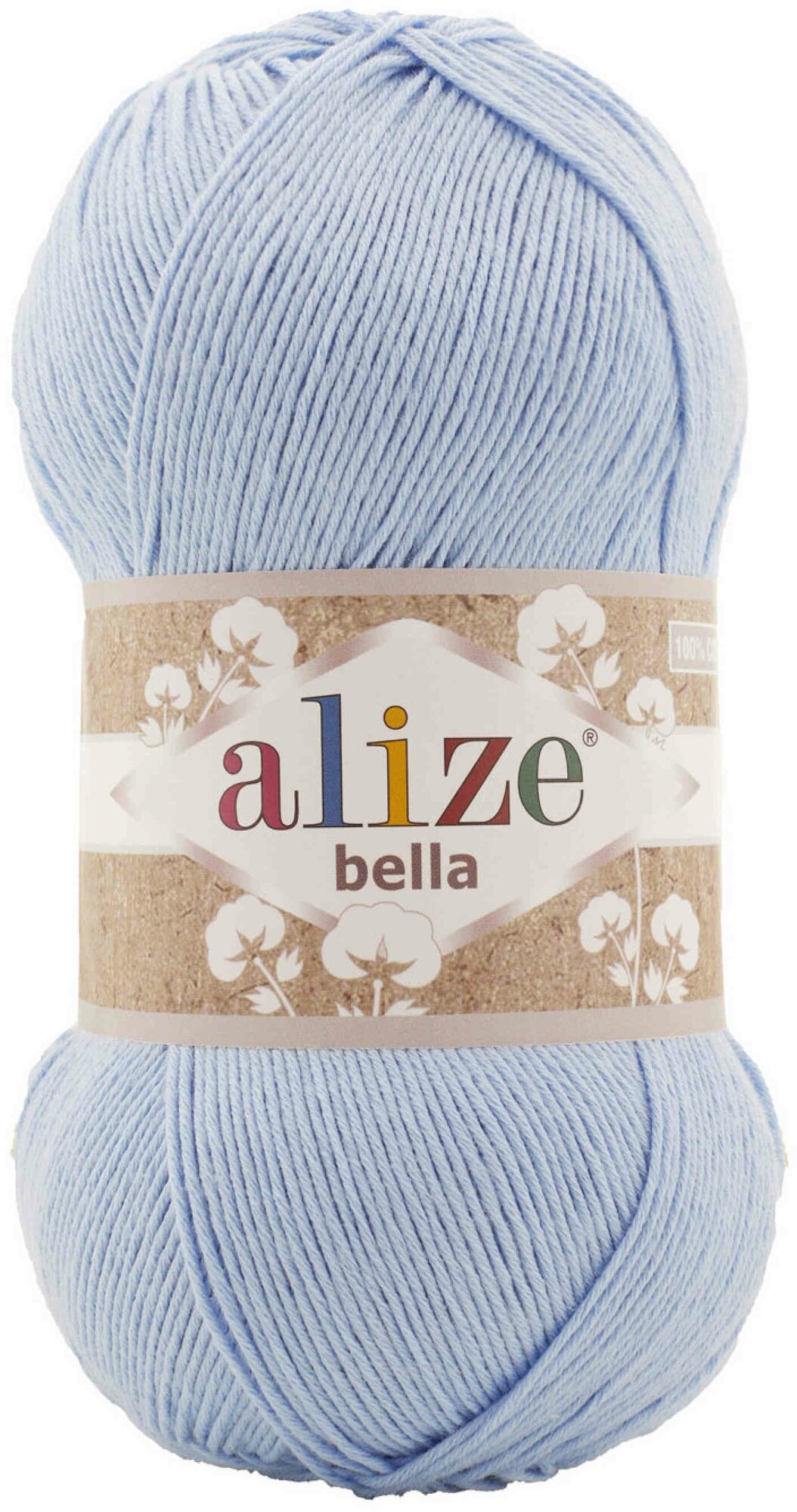 Пряжа Alize Bella 100 голубой (40), 100%хлопок, 360м, 100г, 2шт