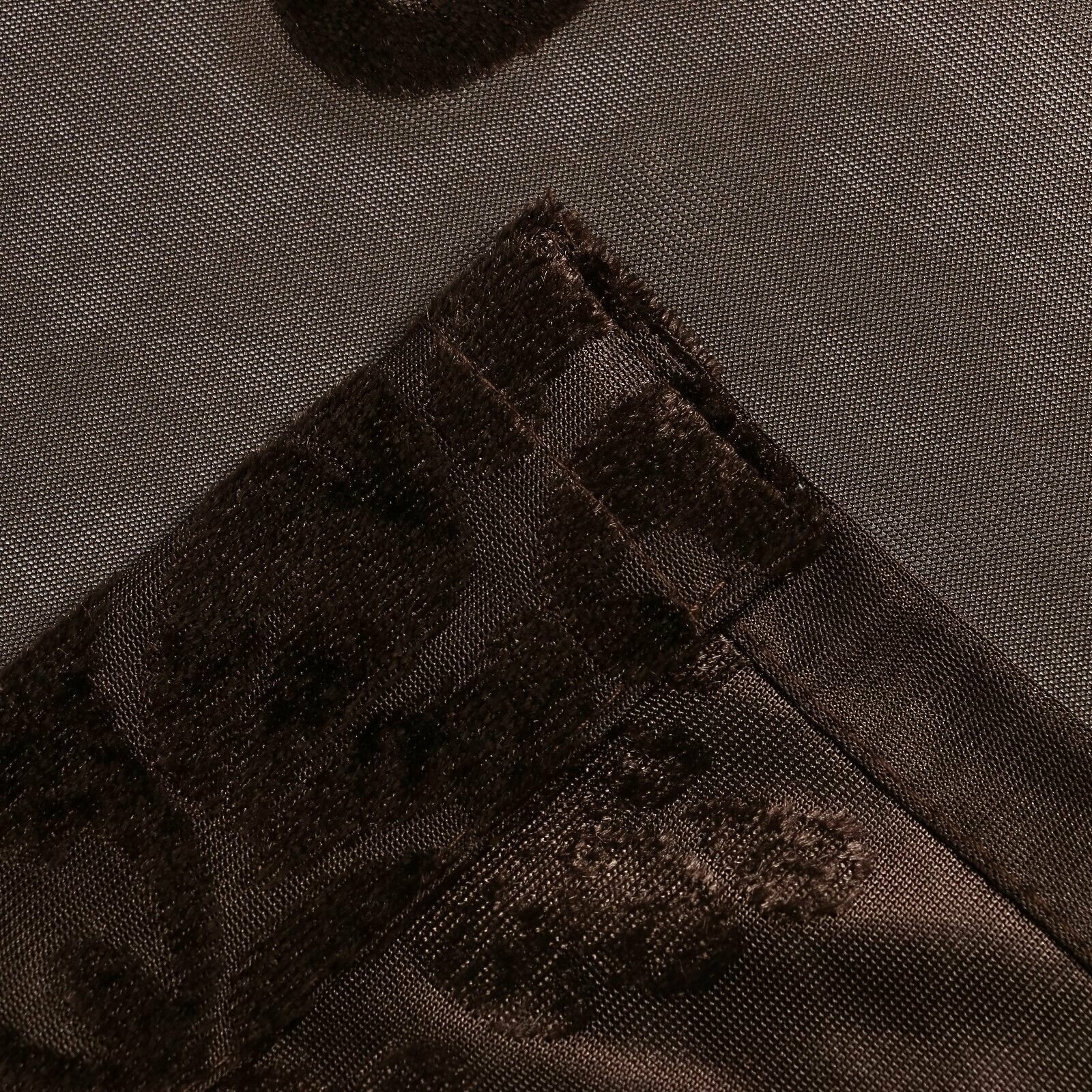 Штора тюлевая сетка с бархатом "Этель" 240x265 см Ренессанс Шоколадный десер - фотография № 5