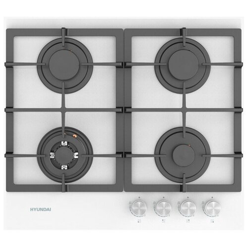 Встраиваемая газовая варочная панель Hyundai HHG 6434 WG белый 1849600₽