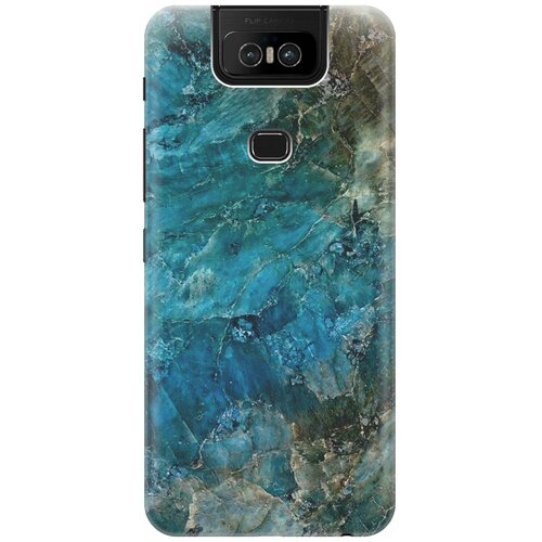 фото Re:pa накладка transparent для asus zenfone 6 zs630kl с принтом "темно-синий мрамор"