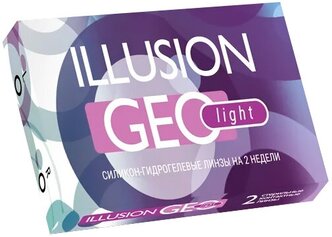 Контактные линзы ILLUSION Geo Light, 2 шт., R 8,7, D -0,5