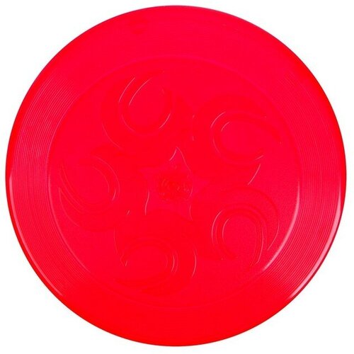 летающая тарелка цвет красный 225 мм полесье Летающая тарелка, 23 × 23 × 2,7 см, цвет красный + мел в подарок