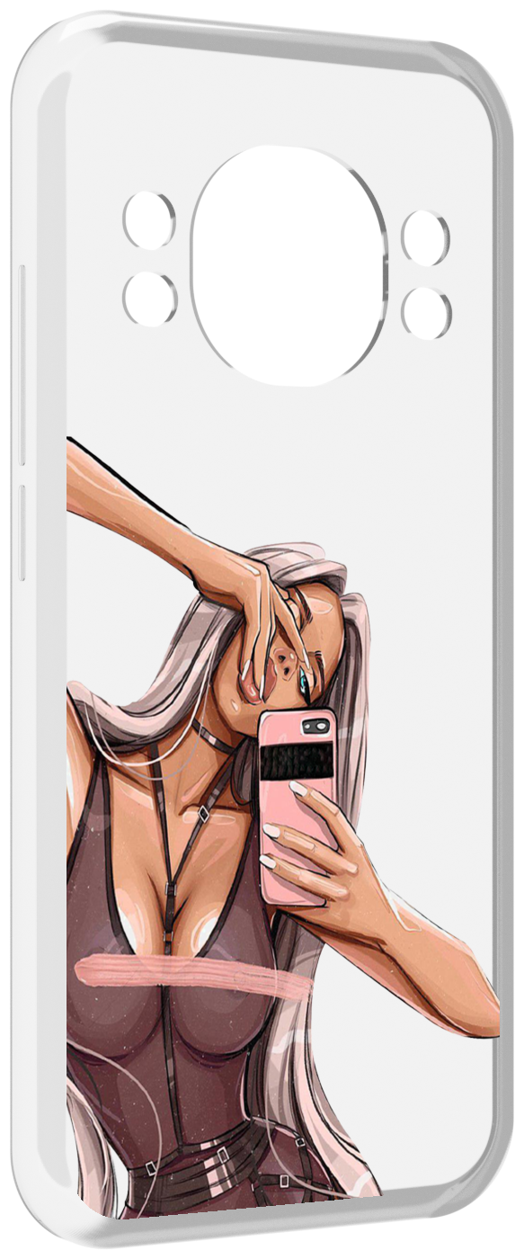 Чехол MyPads девушка-в-прозрачной-одежде для Doogee S98 / S98 Pro задняя-панель-накладка-бампер