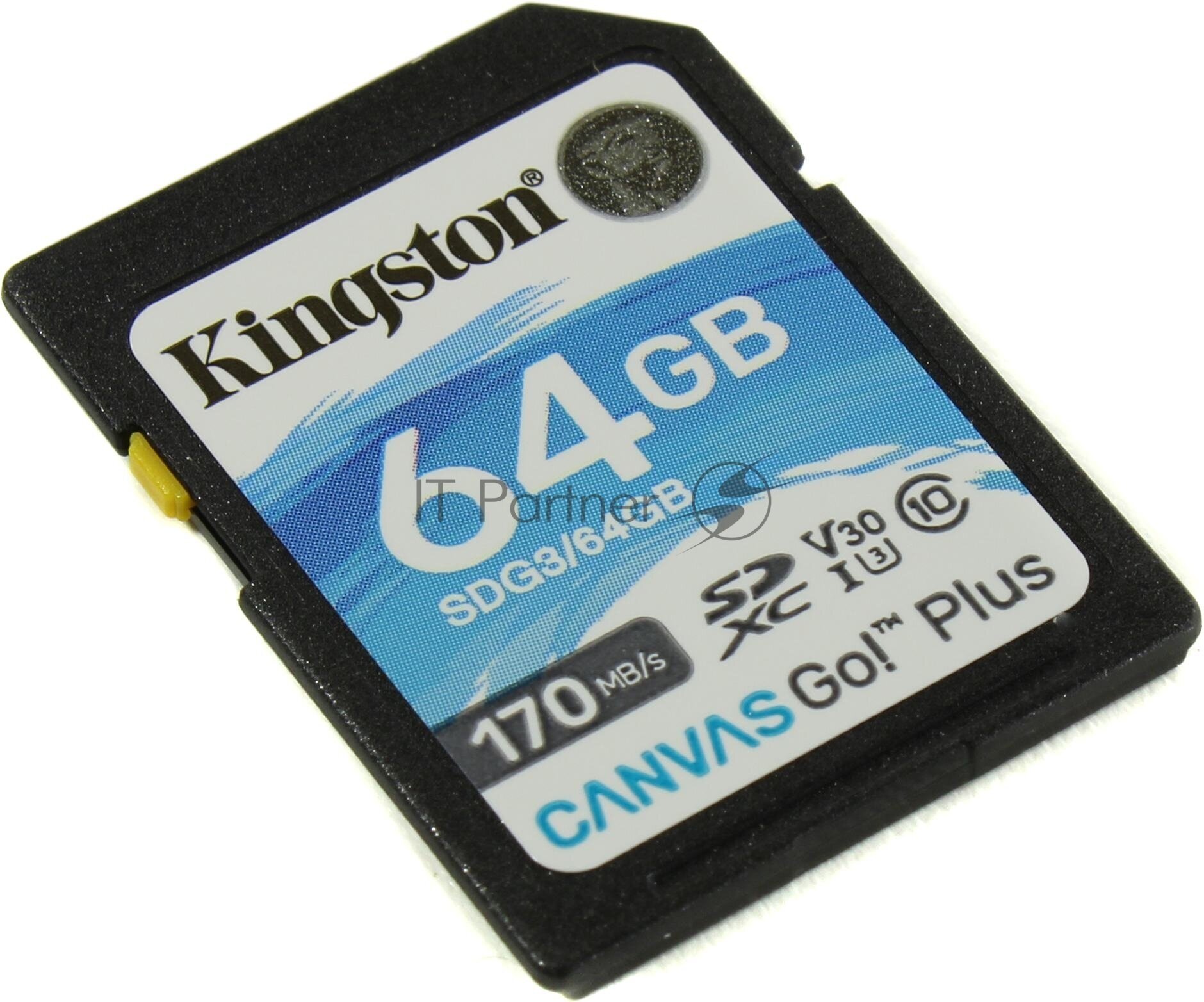 Карта памяти Kingston Canvas Go Plus SDXC UHS-I U3 V30 64Gb (170/70 Mb/s)