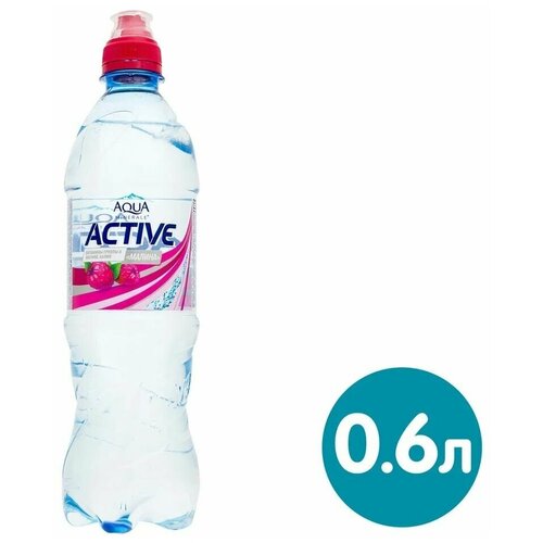 Вода питьевая Aqua Minerale Active Малина 0,6 л х 12 бутылок, б/г пэт