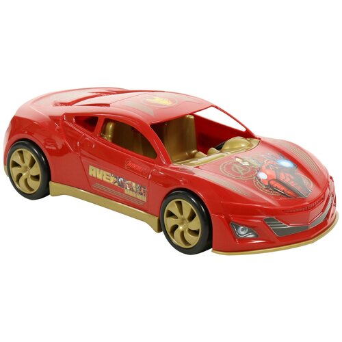 Легковой автомобиль Полесье Мстители Железный Человек в коробке (71217), 37 см, красный игрушка инерционная машинка мстители железный чело