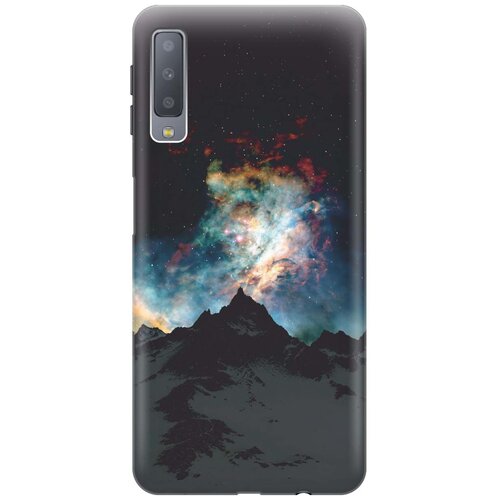 фото Gosso ультратонкий силиконовый чехол-накладка для samsung galaxy a7 (2018) с принтом "горы и звезды"