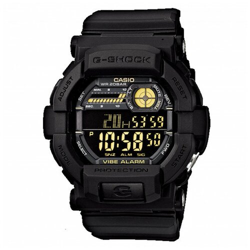 Наручные часы CASIO G-Shock GD-350-1B, черный, желтый наручные часы casio g shock gd 350 1b черный