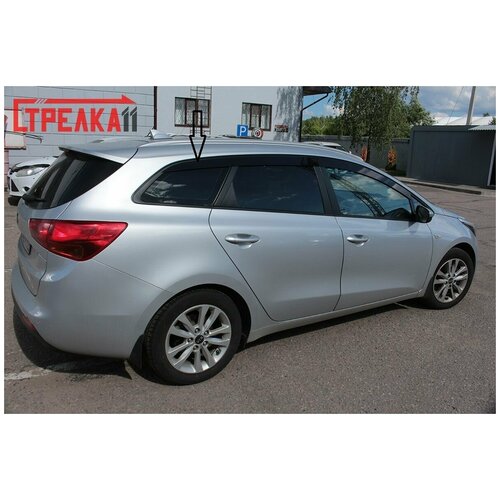 Дефлектор окон 2D, KIA Ceed (II) 2012-2018, 2шт.(декор) задний (Универсал)