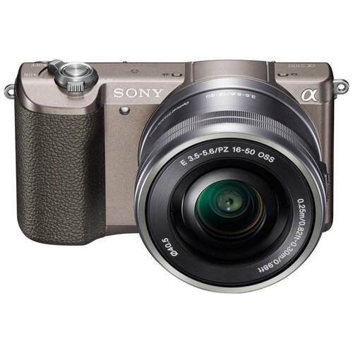 Фотоаппарат Sony Alpha ILCE-5100 Kit E PZ 16-50mm f/3.5-5.6 OSS NP-FW50, бронзовый