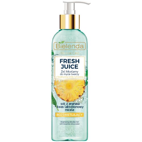 Осветляющий мицеллярный гель для умывания лица BIELENDA FRESH JUICE Ананас, 190 г