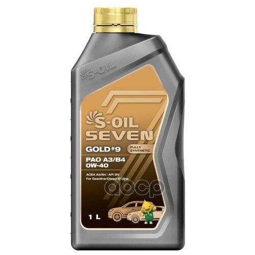S-Oil Масло Моторное S-Oil Gold #9 0w-40 Sn A3/B4 Синтетическое 1 Л
