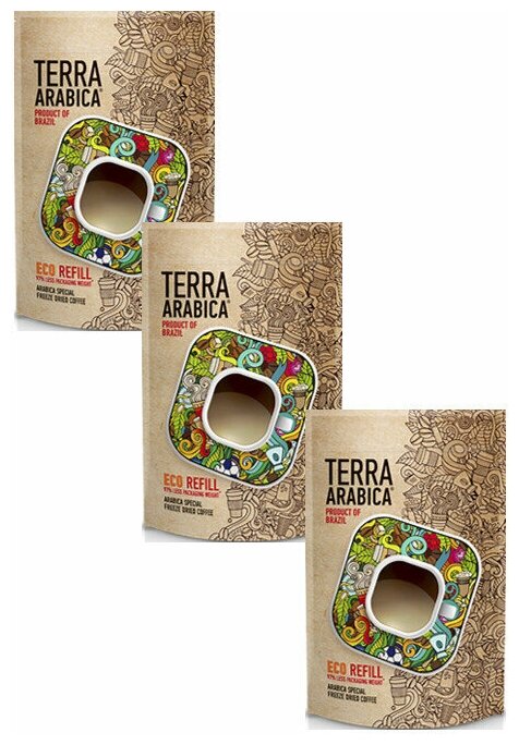 Кофе TERRA ARABICA Brazil 75 гр м/у сублимированный 3шт.
