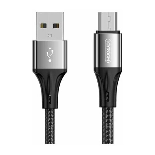 Кабель для зарядки Micro USB Joyroom S-1530N1 1.5м 3A в оплетке черный кабель для зарядки wuw x158 micro 3a 1 м белый