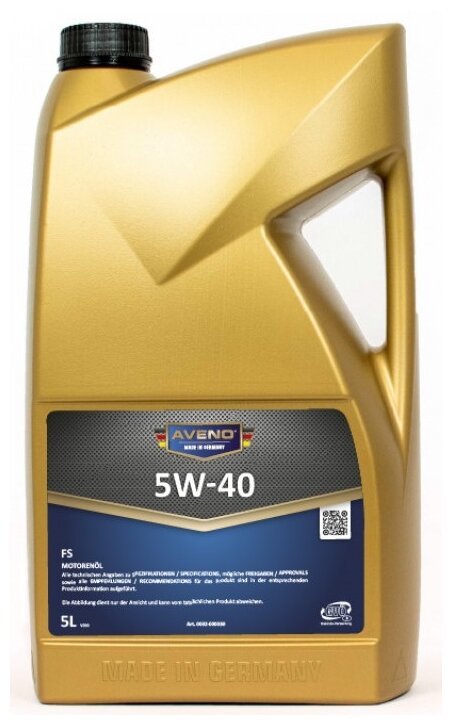 Моторное масло AVENO FS SAE 5W-40 (5л) (0002-000030-005)