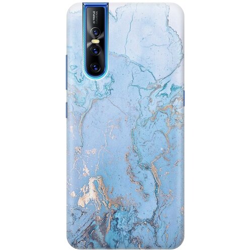 фото Re:pa накладка transparent для vivo v15 pro с принтом "голубой мрамор"