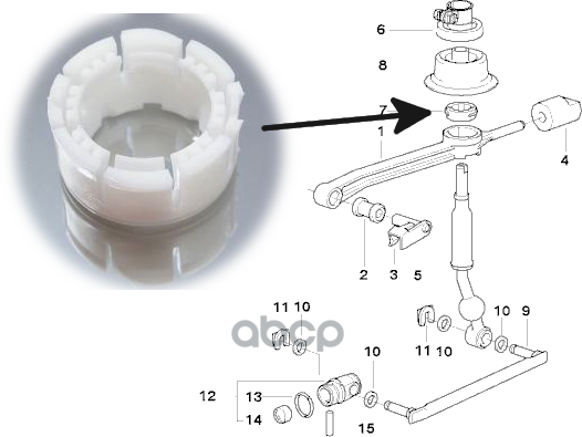25111220600_Втулка Кулисы Переключения Передач! Bmw E36/E46/E90 95> BMW арт. 25 11 1 220 600