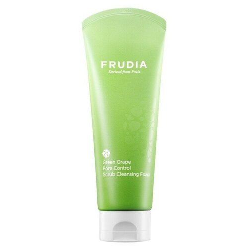 Пенка-скраб для умывания Frudia Green grape pore control scrub cleansing foam, для глубокого очищения пор,145 мл.