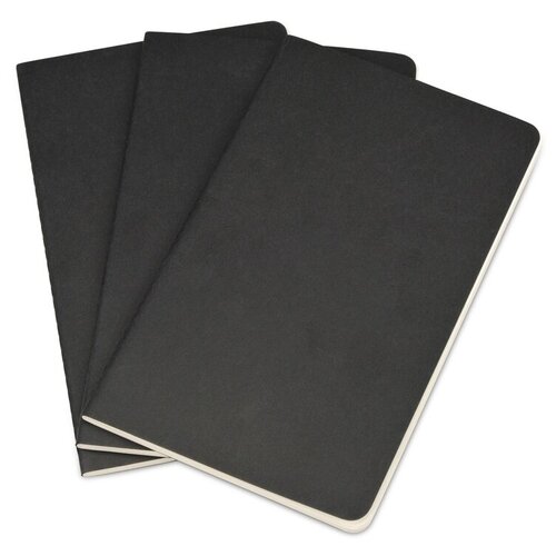 Записная книжка Moleskine Cahier (нелинованный, 3 шт.), Large (13х21 см), черный