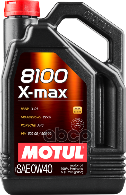 MOTUL Масло Моторное Motul 8100 X-Max 0W-40 5Л.