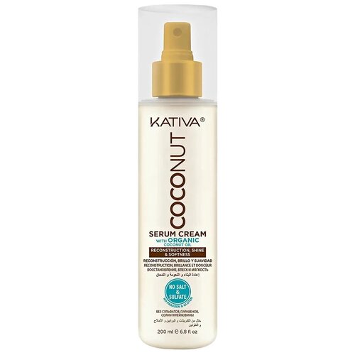 Kativa Coconut Восстанавливающая сыворотка с органическим кокосовым маслом для поврежденных волос