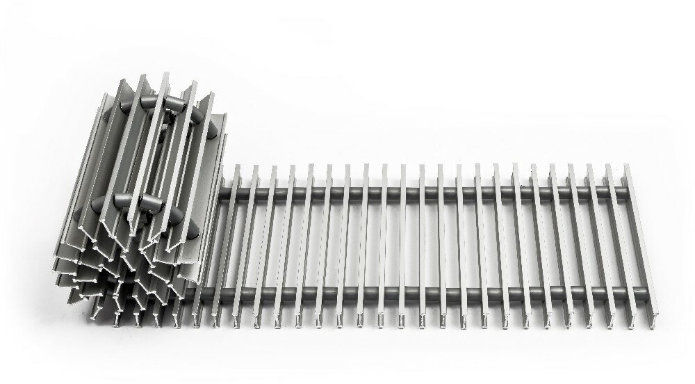 Решетка рулонная Techno РРА 200-2800/C алюминиевая, цвет серебро