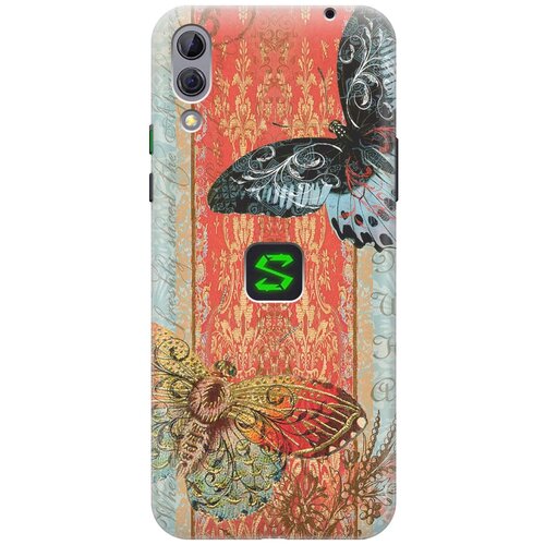 фото Re:pa накладка transparent для xiaomi black shark 2 с принтом "две бабочки"