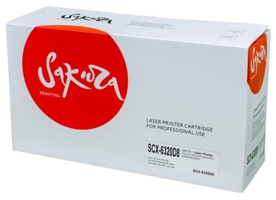 Картридж Sakura Printing SAKURA SCX6320D8 для Samsung SCX-5112F/6122FN/6220/6320/6320F/6322DN черный, 8000 к.