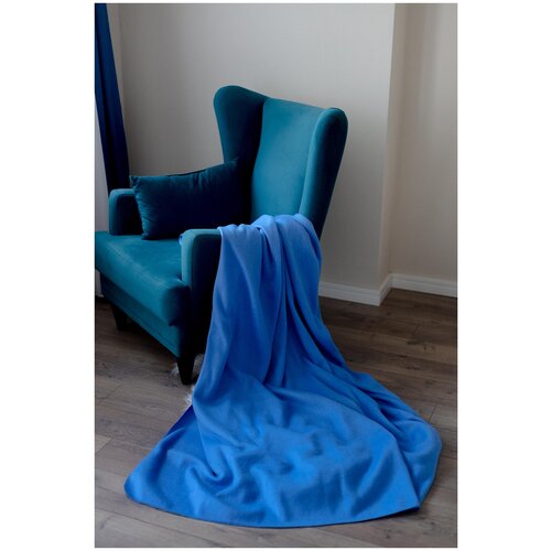 Плед светло-синий флисовый La Bella Mama «Аквамарин» 150 х 180 см