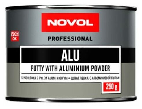 Шпатлевка с алюминиевым наполнителем ALU 0.25кг NOVOL