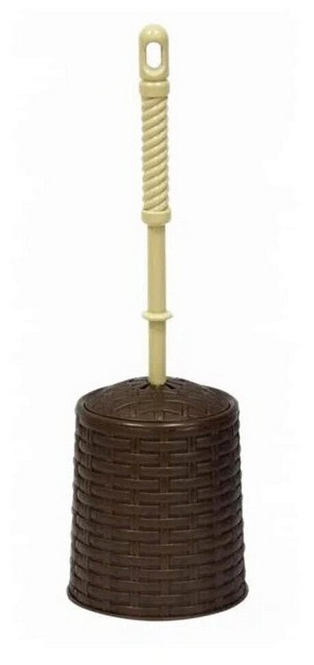 фото Комплект WC "Ротанг", круглый, коричневый