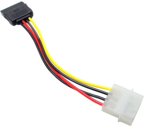 Переходник питания Orient C907 Molex штекер на SATA гнездо, кабель - 15 см