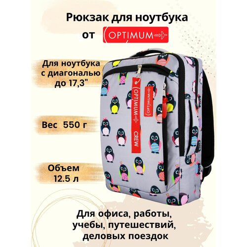 Рюкзак для ноутбука 15.6 17 17.3 дюймов мужской женский, пингвины