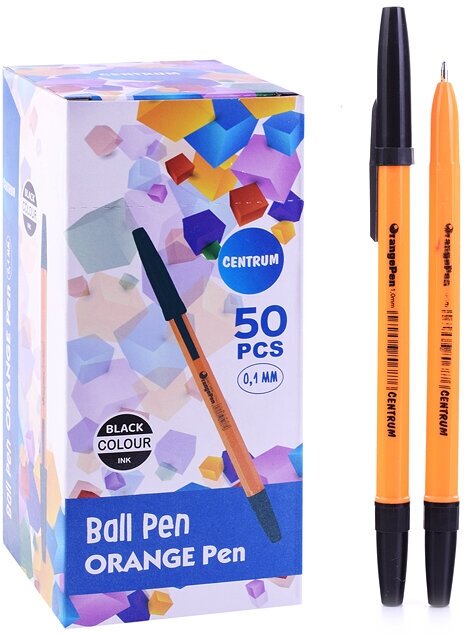 Ручка шариковая Erich Krause R-301 Orange 0.7 Stick коробка 50 шт. - фото №2