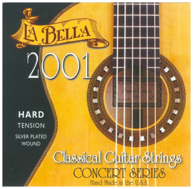 2001H Hard 2001 Hard Комплект струн для классической гитары, сильное натяжение, посеребр, La Bella