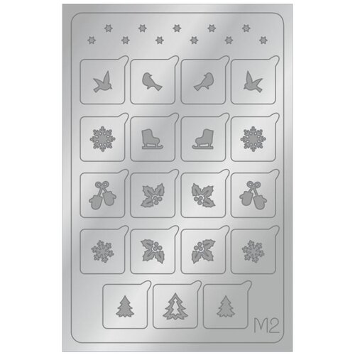 Купить Aeropuffing Metallic Stickers №M02 Silver - металлизированные наклейки для ногтей