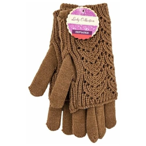 фото Перчатки bombacho, размер 7.5, коричневый