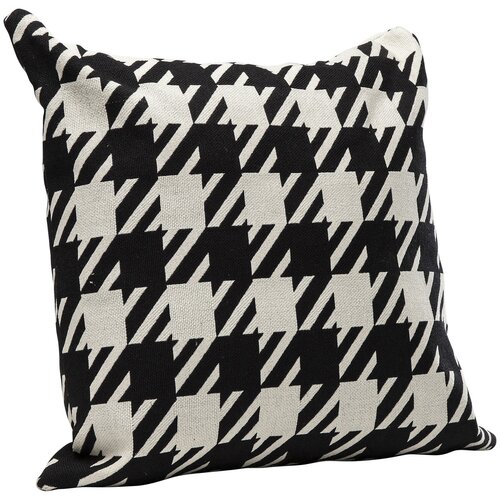 фото Kare design подушка pepita, коллекция "пепита" 45*5*45, полиэстер, черный, белый