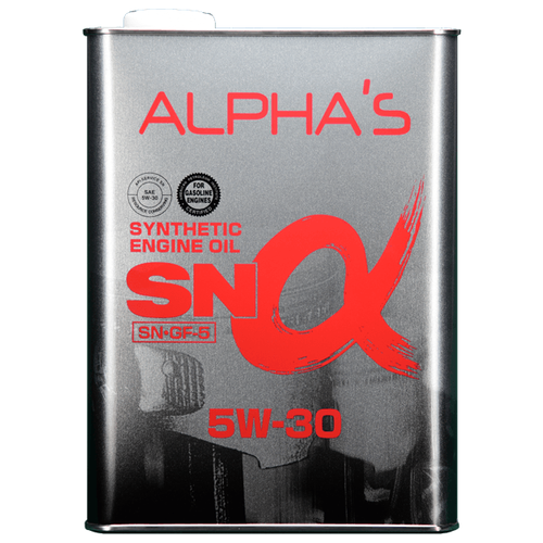 Синтетическое моторное масло Alpha's SN 5W-30, 4 л