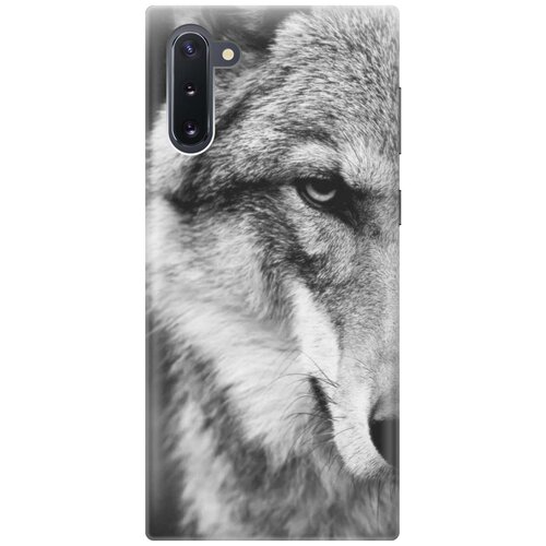 фото Ультратонкий силиконовый чехол-накладка для samsung galaxy note 10 с принтом "спокойный волк" gosso