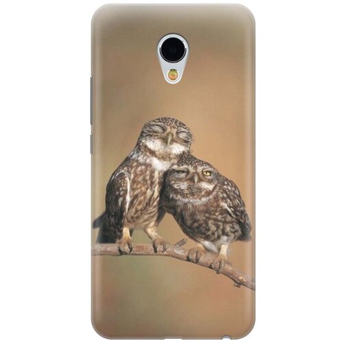 фото Cиликоновый чехол на meizu mx6 / мейзу мх6 с принтом "пара совушек" gosso