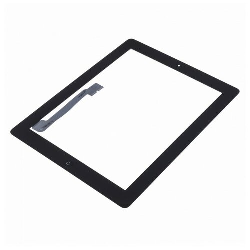 Тачскрин для Apple iPad 3 + кнопка Home, черный тачскрин для apple ipad 6 9 7 2018 кнопка home белый кнопка серебро