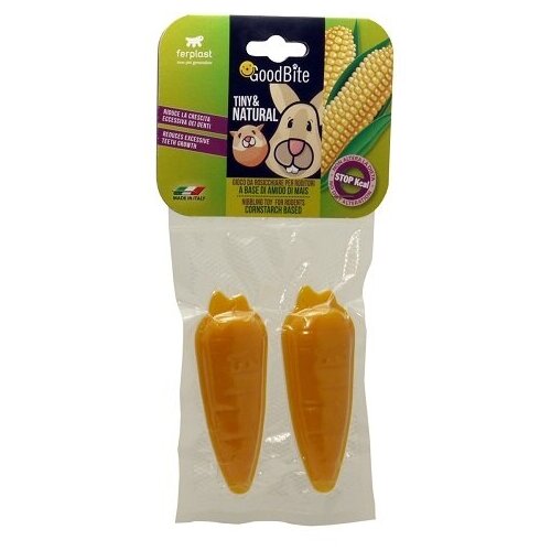 Goodbite TIN&NAT жевательная игрушка для грызунов морковь Ferplast, 2 шт в упаковке