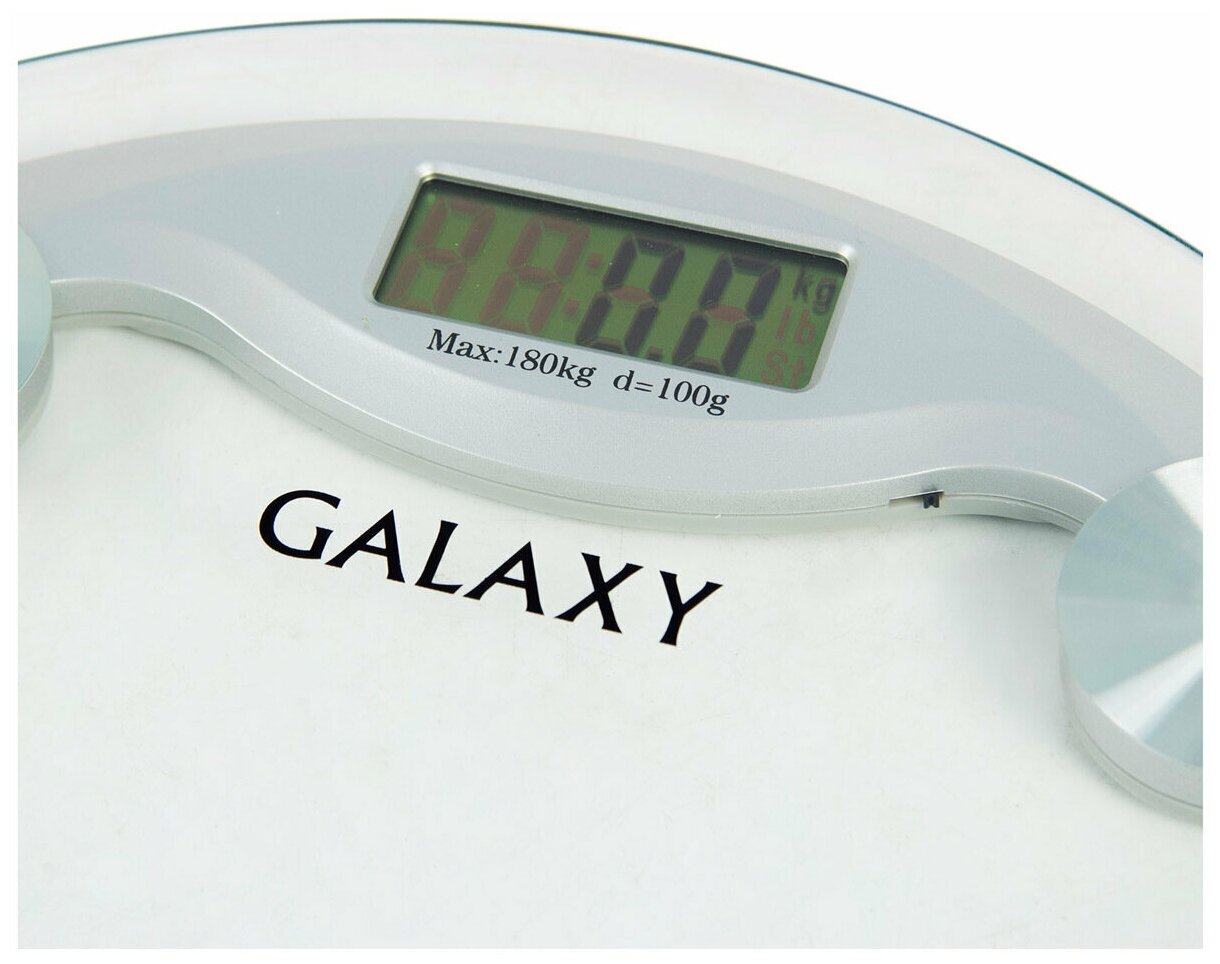 Весы напольные электронные Galaxy GL 4804 (до 180 кг,платформа круг прозрачное стекло) - фотография № 13
