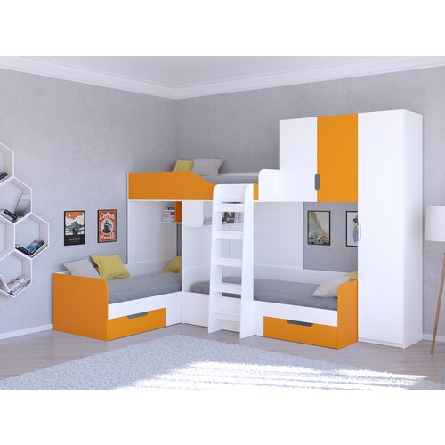 оранжевый, белый, оранжевый