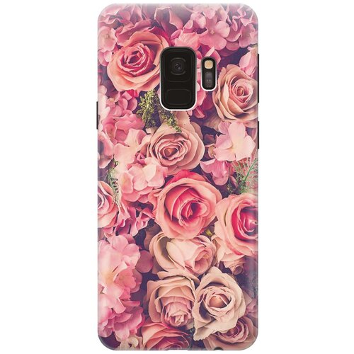 фото Re:paчехол - накладка artcolor для samsung galaxy s9 с принтом "розовый куст"