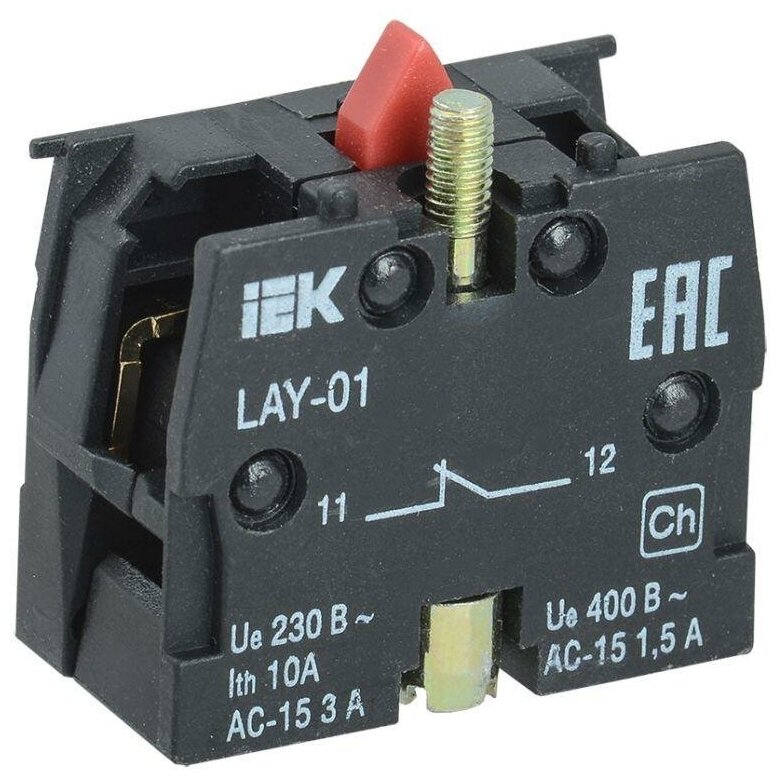 Блок контактный 1р для LAY5 IEK BDK11