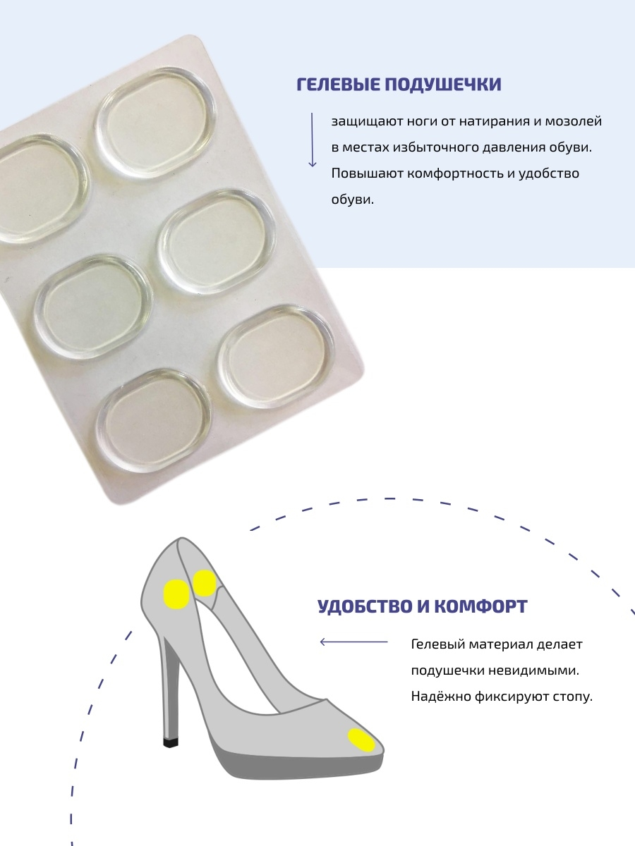 IG1453 Подушечки гелевые, Tarrago Mini Cushion Gel, 6шт.